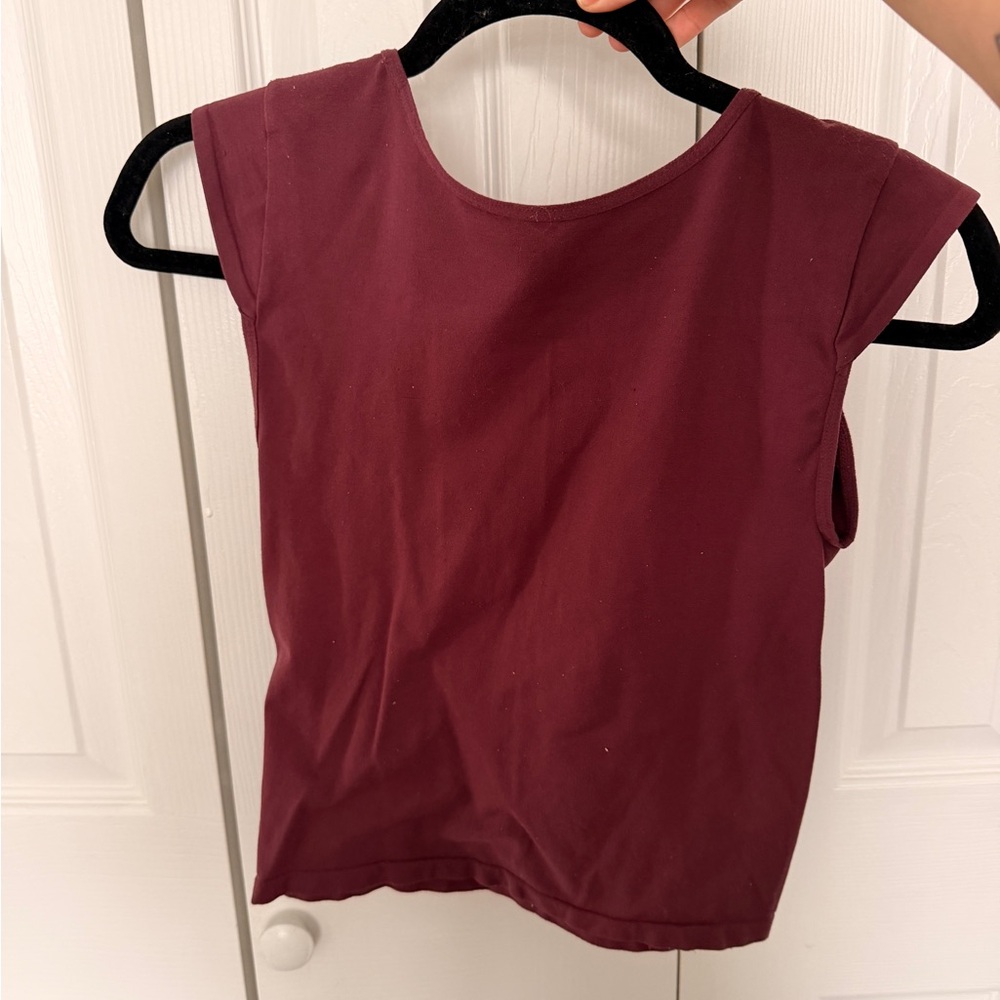 Free People Burgundy Tank Top